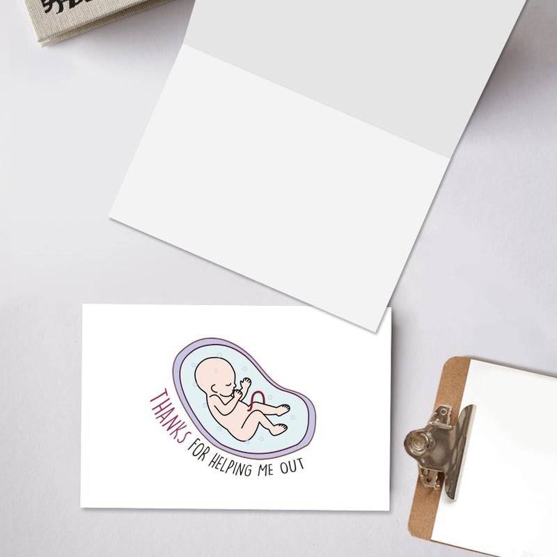Ogeby Cute Thank You Card for Midwife Doula OBGYN, Labor and Delivery Nurse Doctor Appreciation Card, Thanks for Helping Me Out - Image 5